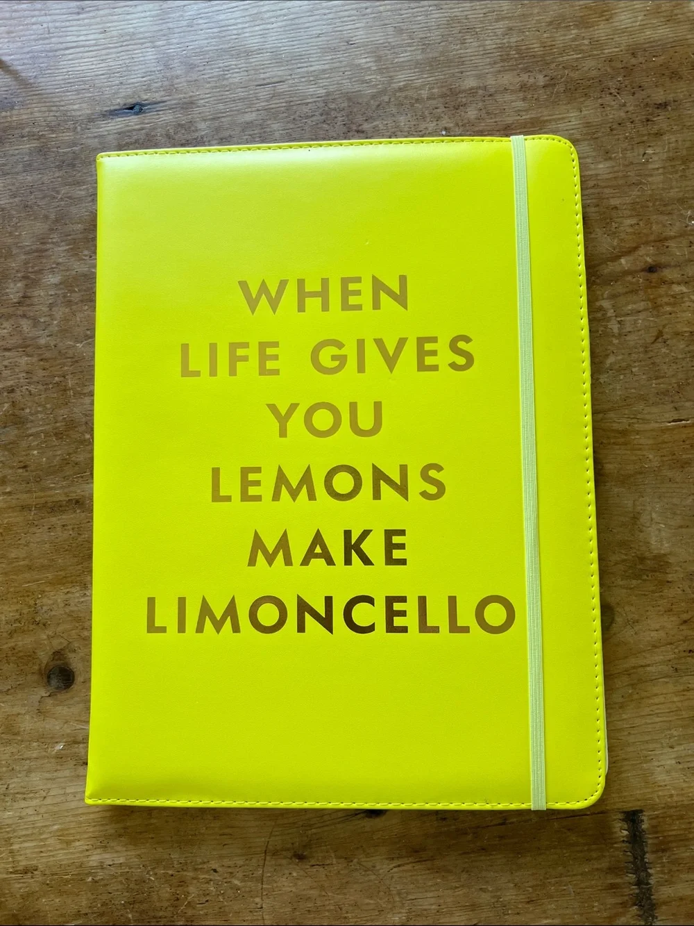 Kate Spade WHEN LIFE GIVES YOU LEMONS MAKE LIMONCELLO Leatherette Notepad Folio